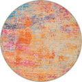 Round Area Rug Living Room: 8 ft Modern Washable Indoor Carpet | by FXRHLP