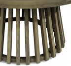 Merax Patio Outdoor Acacia Wood Round Coffee Table - Image 6