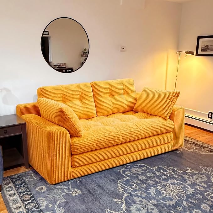 Homkdom Convertible Loveseat Sleeper, Space-Saving Folding Sofa Bed - Image 9