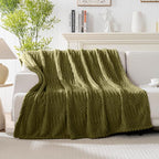 90x104 Inch Green King Size Blanket - Image 5