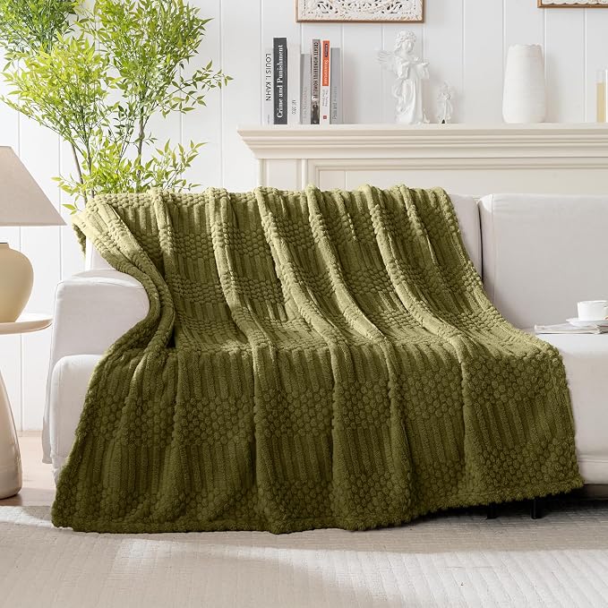 60x80 Inch Green Twin Blanket - Image 2