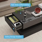 Uspeedy 47.3in Large High Glossy LED Coffee Table - Image 6
