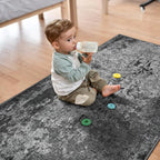3x10 Black Rug Runners for Hallways Kitchen Runner Rug Non Slip Washable Black - Image 5