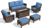 HERA'S HOUSE Wicker Patio Furniture Set, High Back Swivel Chairs - Image 9