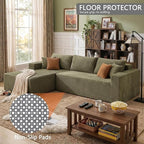 108" Boneless Couch Modular Sectional Sofa, L-Shaped Couch - Image 4