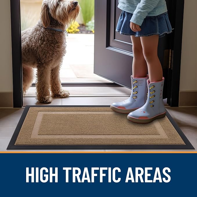 OLANLY Front Door Mat Outside 59x20, All-Season Heavy-Duty Rubber Doormat | - Image 7
