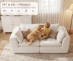 GRUSIGN 79'' Oversized Boneless Cloud Loveseat - Image 7