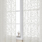 Furman Ivory Sheer Curtains 90 inches Long by OWENIE