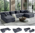 MONVANE 141" U Shaped Cloud Sectional Couch by MONVANE