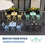 GarveeTech 3-Piece Folding Bistro Set, Heavy Duty Outdoor Patio Furniture - Image 5