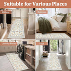 Yamaziot 2x8 Washable Hallway Runner Rug Non Slip Carpet, Colorful Beige | Soft - Image 7