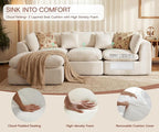 GRUSIGN 110'' Oversized Cloud Sectional Boneless Couch - Image 5