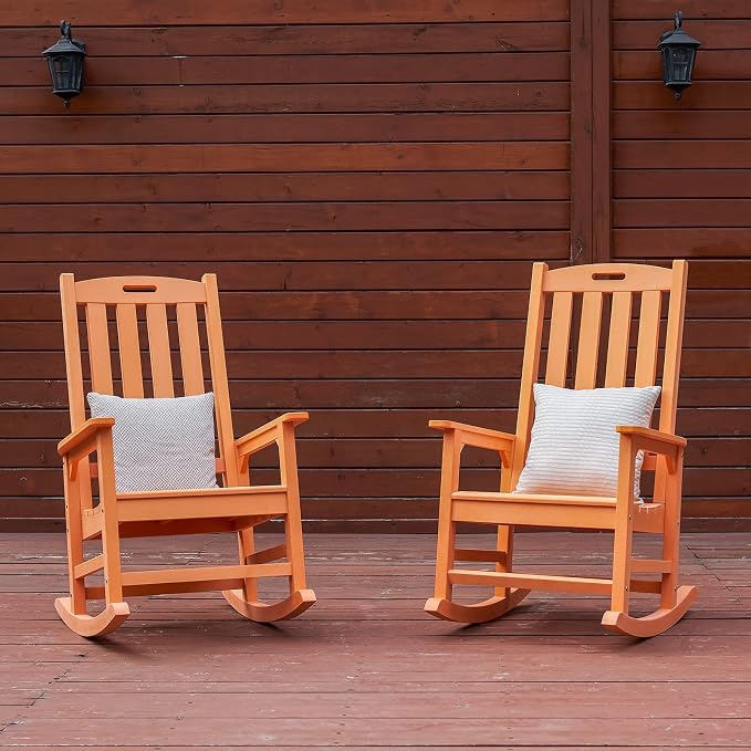 Psilvam Oversized Outdoor Rocking Chair, - Image 6