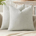 MIULEE Decorative Couch Throw Pillow Covers 18x18 Inch Grey-White 2 Pack | by MIULEE