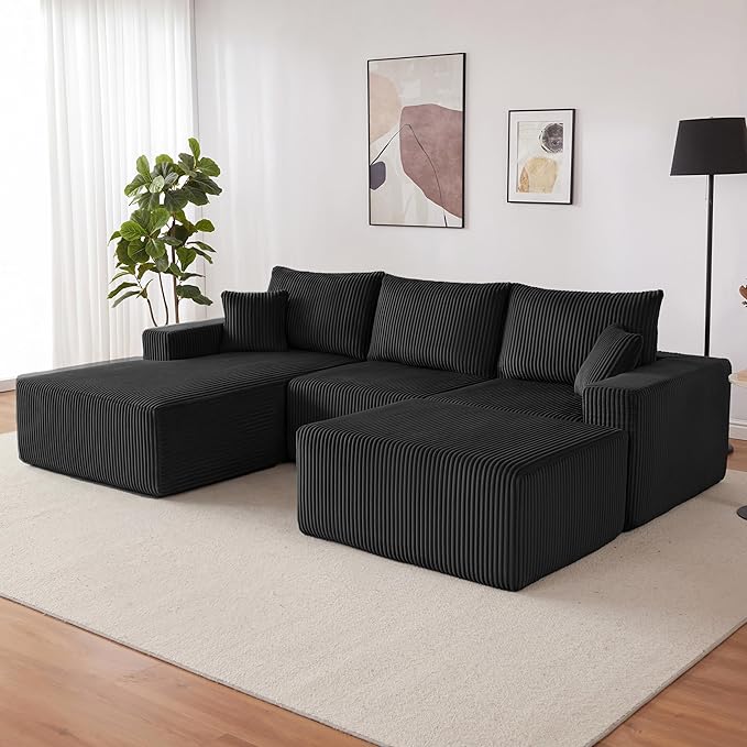 Weture 108” Modular Sectional Couches, Modern Modular U-Shape Sofa by Weture