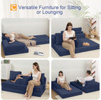 COMAX Convertible Sofa Bed, Folding Floor Couch Corduroy Fold Out Couch Bed - Image 6