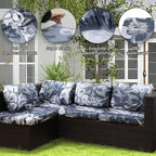 8Pcs Outdoor Cushion Covers, Elastic Patio Cushion Covers | Washable, - Image 3