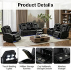 3-Piece Power Reclining Sectional Sofa Set - Image 4