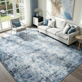 Rugflix 8x10 Area Rugs for Living Room, Washable Light Blue Grey Large Rug | by RugflixAreaRugs