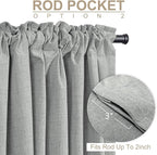 Linen Textured Total Blackout Curtains - Image 4