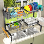 YKLSLH 4 Baskets Over The Sink Dish Drying Rack, Extendable Large Capacity Sink by YKLSLH