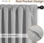 INOVADAY 100% Blackout Linen Curtains - Image 4