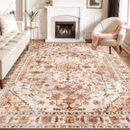 SERISSA 8x10 Washable Non Slip Boho Area Rug by SERISSAHomeDecorCollection