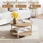 karlott Farmhouse Coffee Table, 30.3" Round Coffee Tables - Image 4