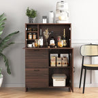 Foldable Desk Cabinet with Storage Drawers & Shelves - Image 6