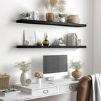 YYWUOJJ Wood Floating Shelves for Wall Decor, Rustic Wall Shelves for Bedroom - Image 6