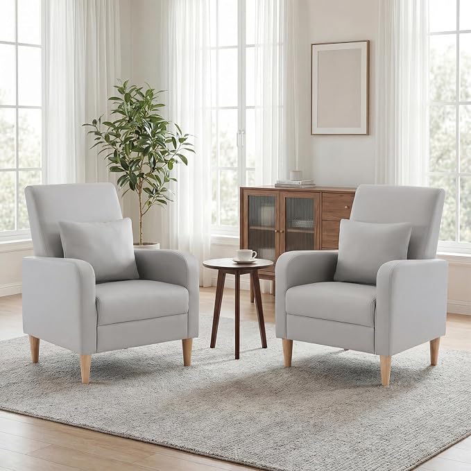 COLAMY Mid-Century Modern Upholstered Accent Chair by COLAMYHOME