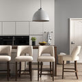VKNOW Bar Stools Set of 4, Upholstered Counter Height Bar Stools, Modern by VKNOW