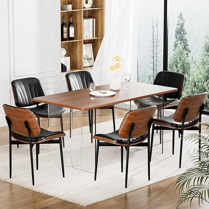 YaFiti Dining Chairs Set of 2, Dining Room and Kitchen Chairs, Mid Century - Image 8