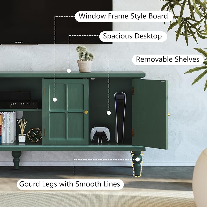 3More 67" Mid Century Modern TV Stand - Image 5