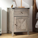 Betterhood Barnwood Rustic Farmhouse Nightstand, Side Table by Betterhood