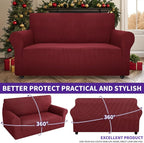 ZNSAYOTX Super Stretch Couch Cover Love Seat Sofa Covers - Image 2