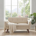Tbfit 56" W Loveseat Sofa, Mid Century Modern Decor Love Seat Couches - Image 3