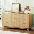 VINGLI Fluted 9 Drawer Dresser for Bedroom, Wood Dresser by VINGLI