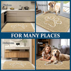 OLANLY Dog Door Mat for Muddy Paws 32x20, Paw Print Design Chenille Mud Mat | - Image 8