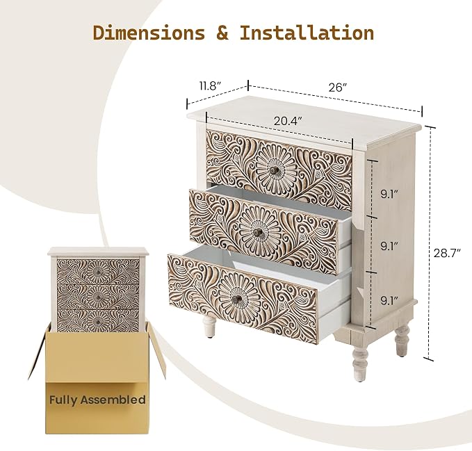 SUNBURY Night Stand Set 2, Accent End Table - Image 3