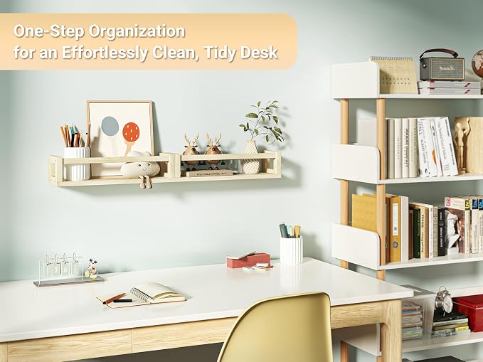 TidyCorner Upgraded Thick Floating Shelves, Solid Wood Bookshelf - Image 8