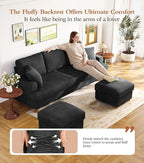 Kidirect 87in U Shaped Couch, Modular Sofa No Tool Assembly, Comfy Sectional - Image 4