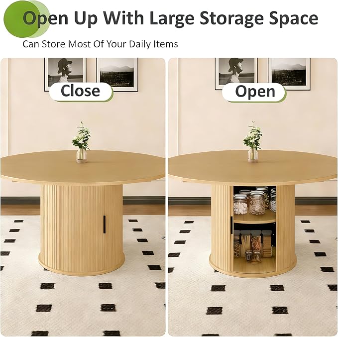 Wildhome Extendable Round Dining Table - Image 7