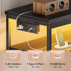 Huuger LED TV Stand for Bedroom, 55 Inch Fabric Dresser - Image 5