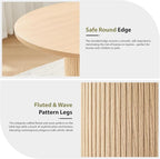 31.5" Round Dining Table for 2-4, Modern Farmhouse Kitchen Table - Image 4