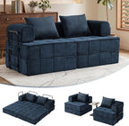 Korser Folding Convertible Sofa Bed, Corduroy Upholstered Boneless Couch by KORSER