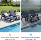 Outdoor Lounge Chair with 5-Position Adjustable, Outside Lounge Chair with Cup - Image 7