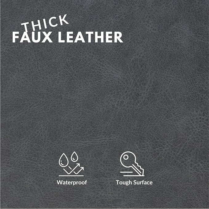 Faux Leather Fabric, Thick Durable Synthetic Repholstery Leather Vinyl - Image 2