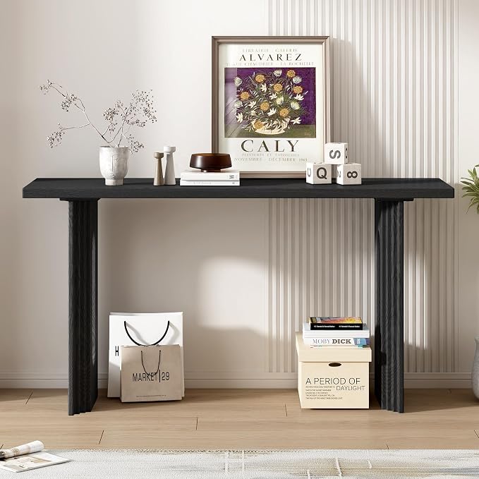 59.2'' Modern Console Table Sofa Table Entryway Table by LynHomeFurnitureMall
