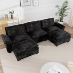 mestyl Modular Sectional Sofa Comfy Cloud Couch, U Shaped 3 Deep Seat Sofa Couch by MESTYL